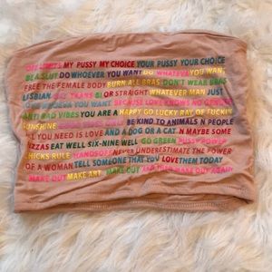 O mighty strapless top